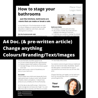 How to stage your bathrooms  – A4 Template