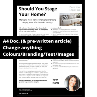 Should You Stage Your Home? – A4 Template