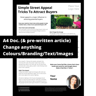 Simple Street Appeal Tricks To Attract Buyers – A4 Template