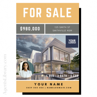 For Sale / Sold / For Rent  “A4 print & PDF” Template #10