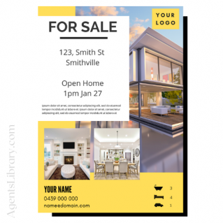 For Sale / Sold / For Rent  “A4 print & PDF” Template #15