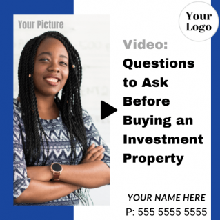 Questions to Ask Before Buying an Investment Property – Short form Social Media size brandable video