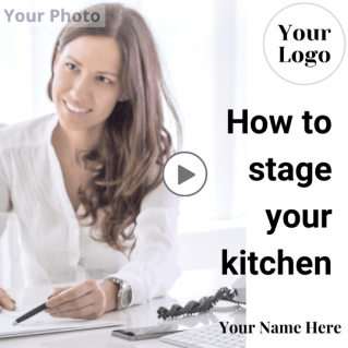 How to stage your kitchen – Short form Social Media size brandable video