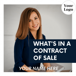 VIDEO for Social Media:  Whats in a contract of sale