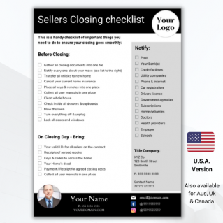 Brandable Sellers Closing checklist (USA) – Style #1