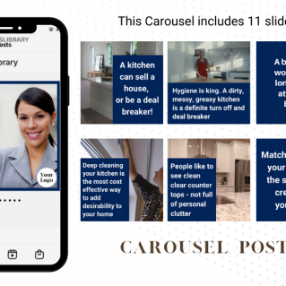 Carousel Template – How to stage your Kitchen (11 Slides)